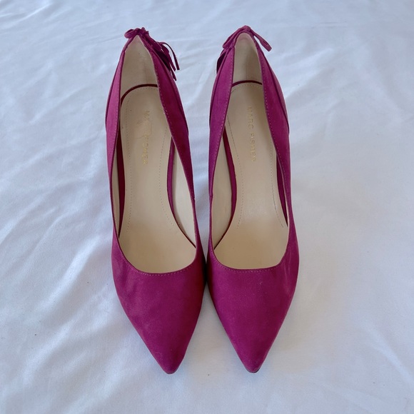 Marc Fisher TAMMYE2-R Tassel Pumps Suede Pointy Toe High Heels - Picture 3 of 10